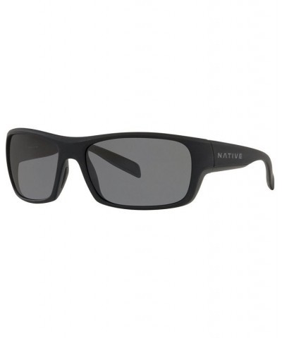 Native Men's Polarized Sunglasses XD0062 64 MATTE BLACK/GRANITE/GREY $12.98 Mens