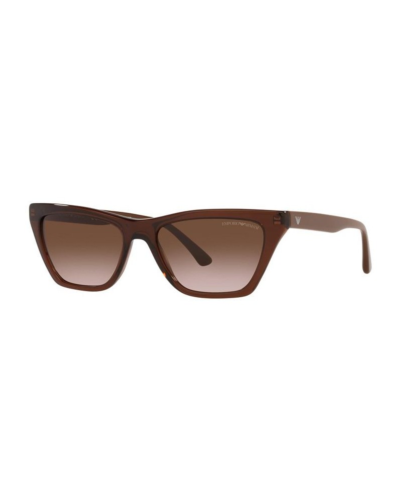 Women's Sunglasses EA4169 54 Transparent Brown $31.45 Womens