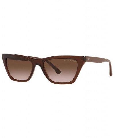 Women's Sunglasses EA4169 54 Transparent Brown $31.45 Womens