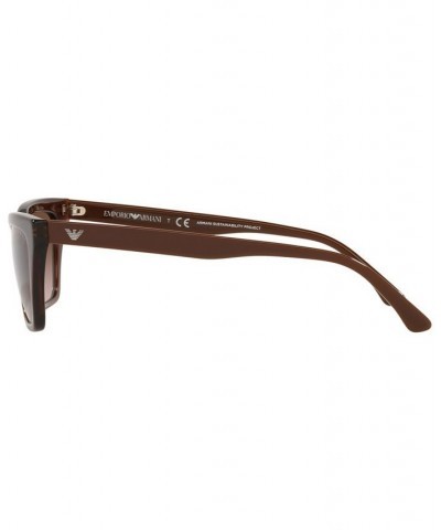 Women's Sunglasses EA4169 54 Transparent Brown $31.45 Womens