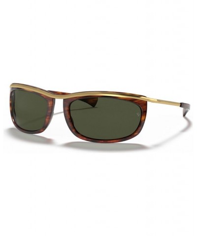 Unisex Sunglasses RB2319 62 OLYMPIAN Stripped Havana - Green $27.84 Unisex