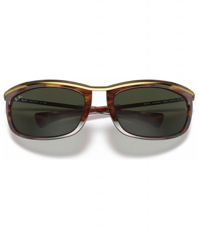 Unisex Sunglasses RB2319 62 OLYMPIAN Stripped Havana - Green $27.84 Unisex