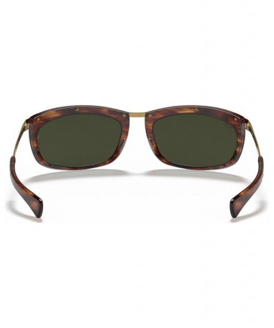 Unisex Sunglasses RB2319 62 OLYMPIAN Stripped Havana - Green $27.84 Unisex