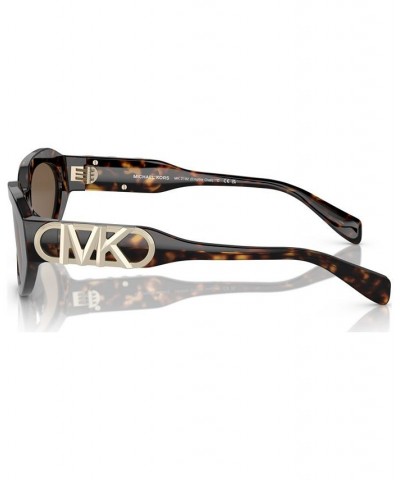 Women's Empire Oval Sunglasses MK219253-X 53 Optic White $23.85 Womens