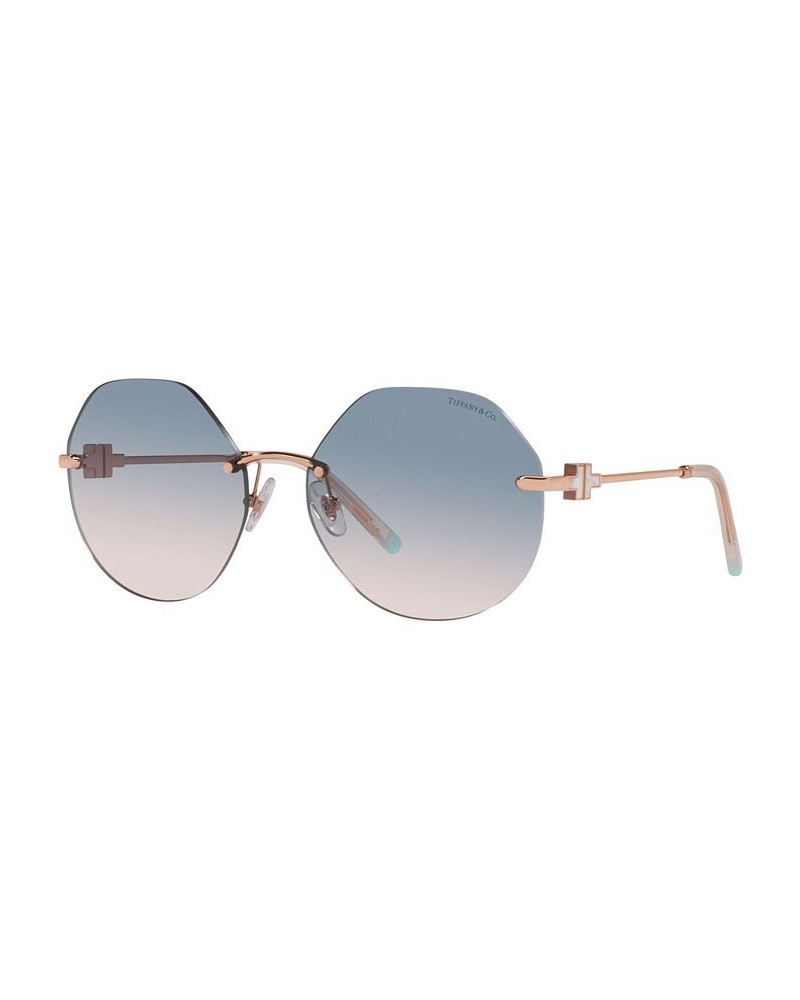 Women's Sunglasses TF3077 60 RUBEDO/LIGHT BLUE GRADIENT BLUE $113.36 Womens