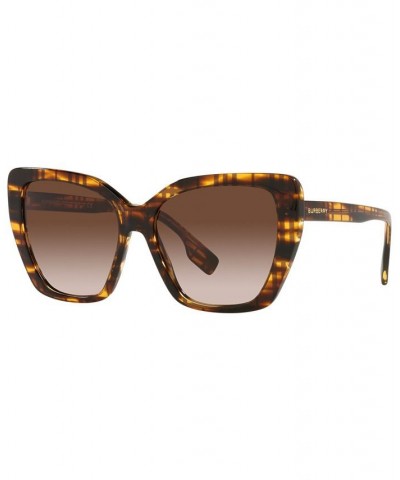 Women's Sunglasses BE4366 TAMSIN 55 Top Check/Red Havana $58.42 Womens