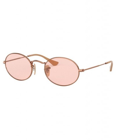 OVAL Sunglasses RB3547N 54 COPPER/EVOLVE LIGHT BLUE $28.34 Unisex