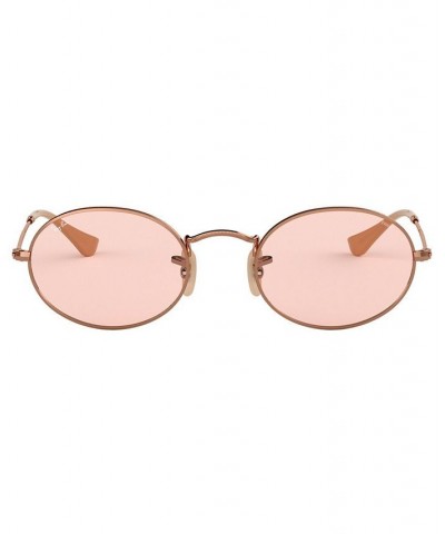 OVAL Sunglasses RB3547N 54 COPPER/EVOLVE LIGHT BLUE $28.34 Unisex