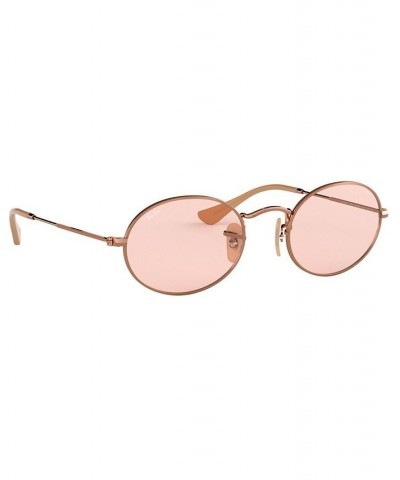 OVAL Sunglasses RB3547N 54 COPPER/EVOLVE LIGHT BLUE $28.34 Unisex