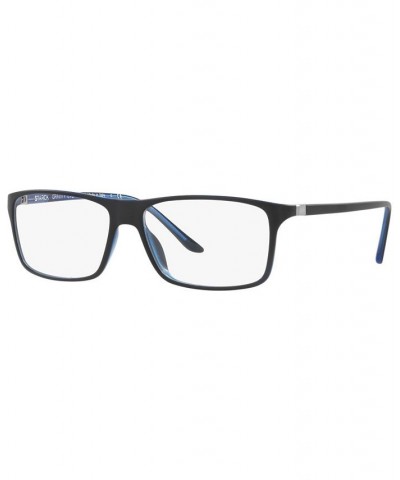 SH1043X Men's Square Eyeglasses Black/Blue $44.21 Mens