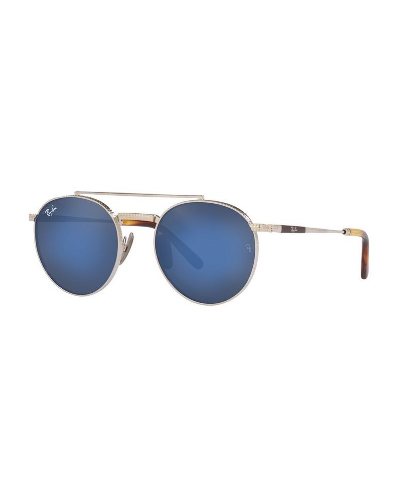Unisex Sunglasses Round Ii Titanium 50 Silver-Tone $80.56 Unisex