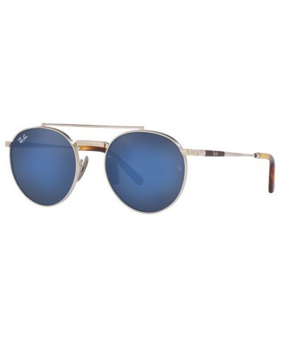 Unisex Sunglasses Round Ii Titanium 50 Silver-Tone $80.56 Unisex