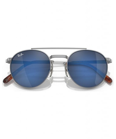 Unisex Sunglasses Round Ii Titanium 50 Silver-Tone $80.56 Unisex