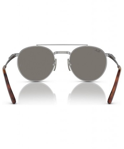 Unisex Sunglasses Round Ii Titanium 50 Silver-Tone $80.56 Unisex