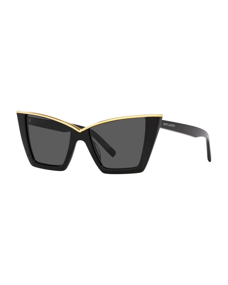 Women's SL 570 Sunglasses YS00043554-X 54 Black/Gold-Tone $133.00 Womens
