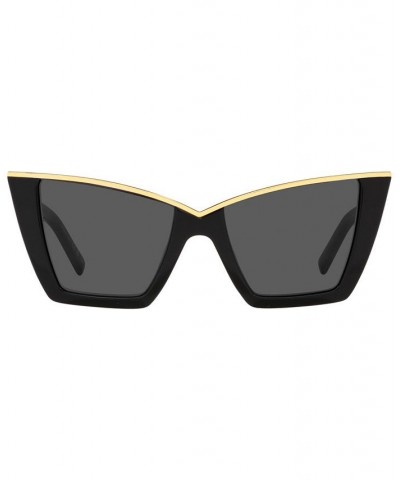 Women's SL 570 Sunglasses YS00043554-X 54 Black/Gold-Tone $133.00 Womens