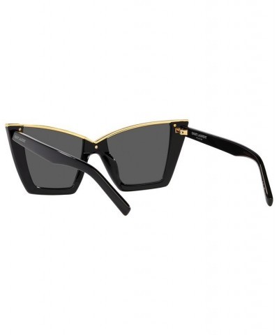 Women's SL 570 Sunglasses YS00043554-X 54 Black/Gold-Tone $133.00 Womens