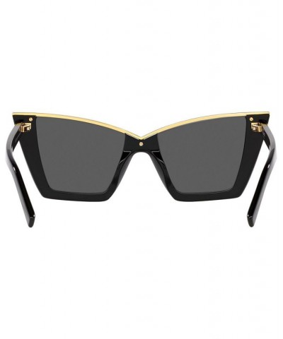 Women's SL 570 Sunglasses YS00043554-X 54 Black/Gold-Tone $133.00 Womens