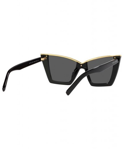 Women's SL 570 Sunglasses YS00043554-X 54 Black/Gold-Tone $133.00 Womens