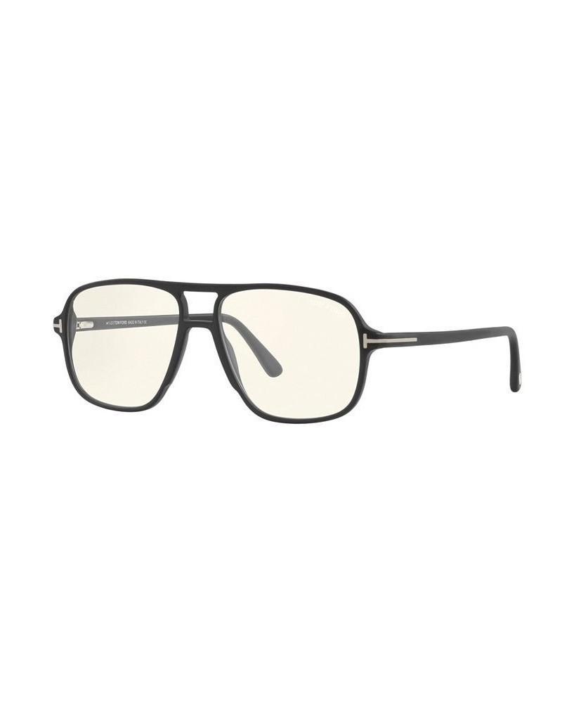 TR001317 Men's Square Eyeglasses Black Matte $41.25 Mens