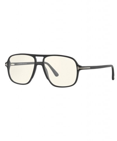 TR001317 Men's Square Eyeglasses Black Matte $41.25 Mens