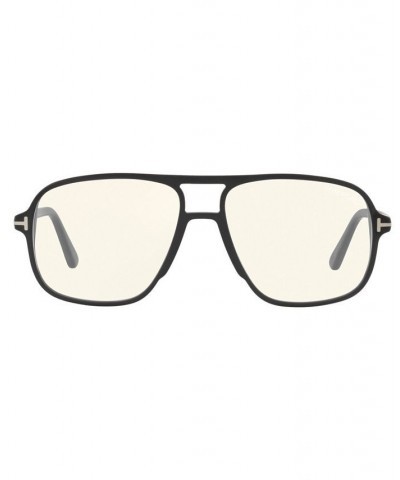 TR001317 Men's Square Eyeglasses Black Matte $41.25 Mens