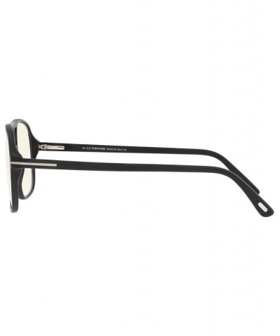 TR001317 Men's Square Eyeglasses Black Matte $41.25 Mens