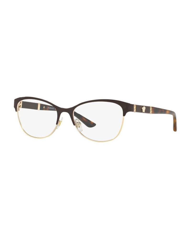 VE1233Q Women's Irregular Eyeglasses Black Gold $45.28 Womens