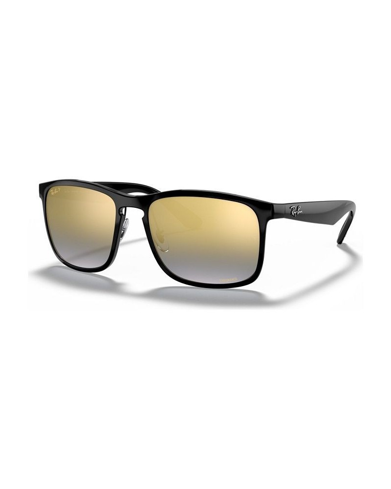 Polarized Sunglasses RB4264 58 BLACK/BLUE MIR GOLD GRADIENT POLAR $45.41 Unisex