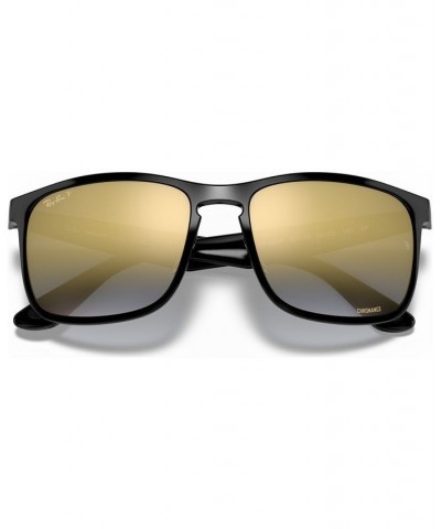 Polarized Sunglasses RB4264 58 BLACK/BLUE MIR GOLD GRADIENT POLAR $45.41 Unisex