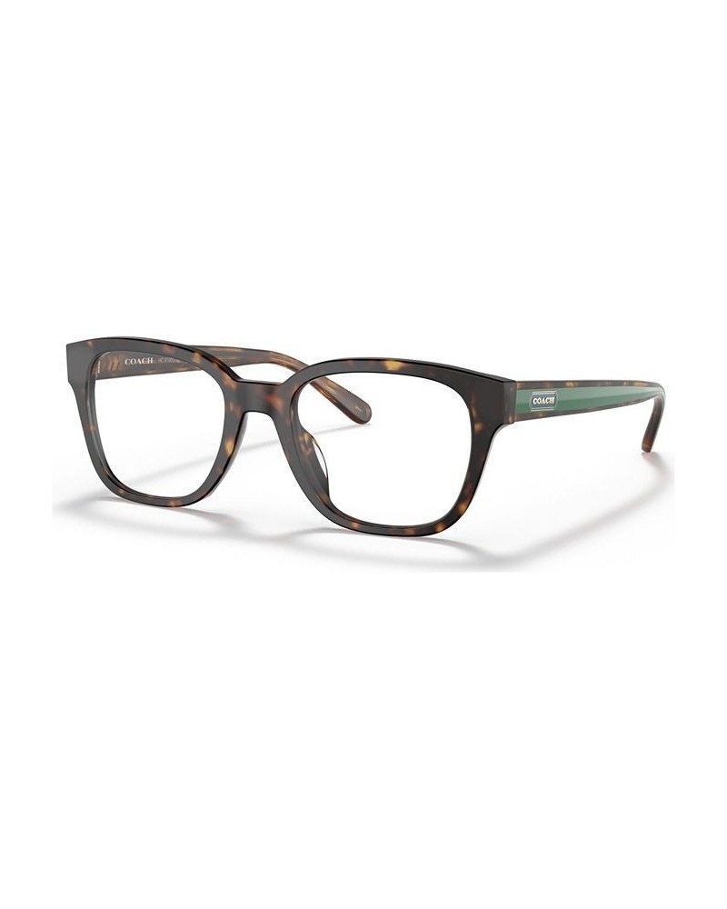 Men's Square Eyeglasses HC6190U Transparent Brown Gradient $19.60 Mens