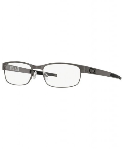 OX5038 Metal Plate Men's Rectangle Eyeglasses Silver $33.33 Mens