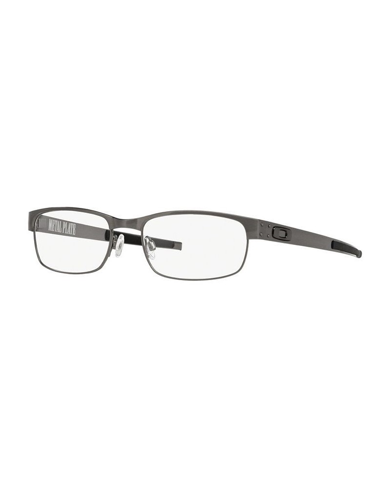 OX5038 Metal Plate Men's Rectangle Eyeglasses Silver $33.33 Mens