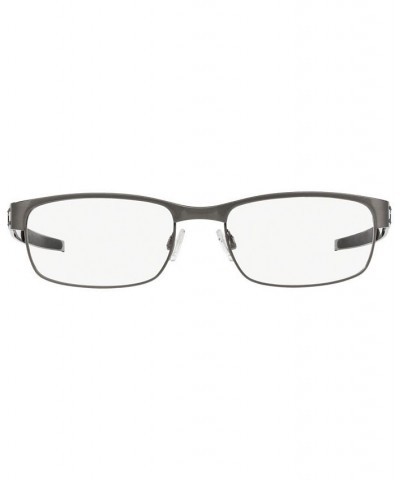 OX5038 Metal Plate Men's Rectangle Eyeglasses Silver $33.33 Mens