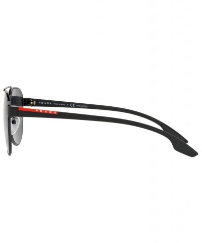 Men's Polarized Sunglasses PS 54TS 58 BLACK / POLAR GREY $61.74 Mens