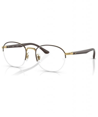 Unisex Square Eyeglasses RX648750-O Brown On Arista $46.48 Unisex