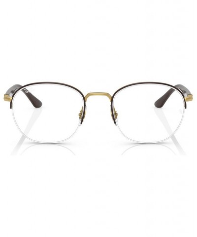Unisex Square Eyeglasses RX648750-O Brown On Arista $46.48 Unisex