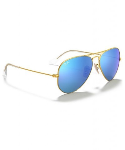 Sunglasses RB3025 AVIATOR MIRROR Gold Matte/Blue Mirror $22.56 Unisex
